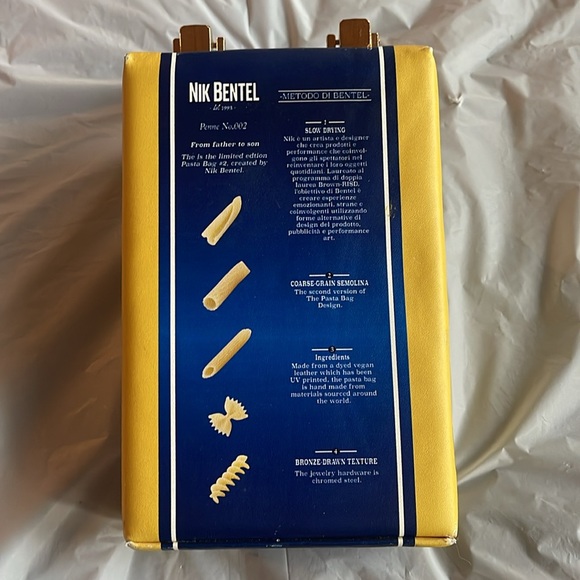 Nik Bentel Italian Pasta Bag. Vegan Hand Bag - Picture 10 of 17